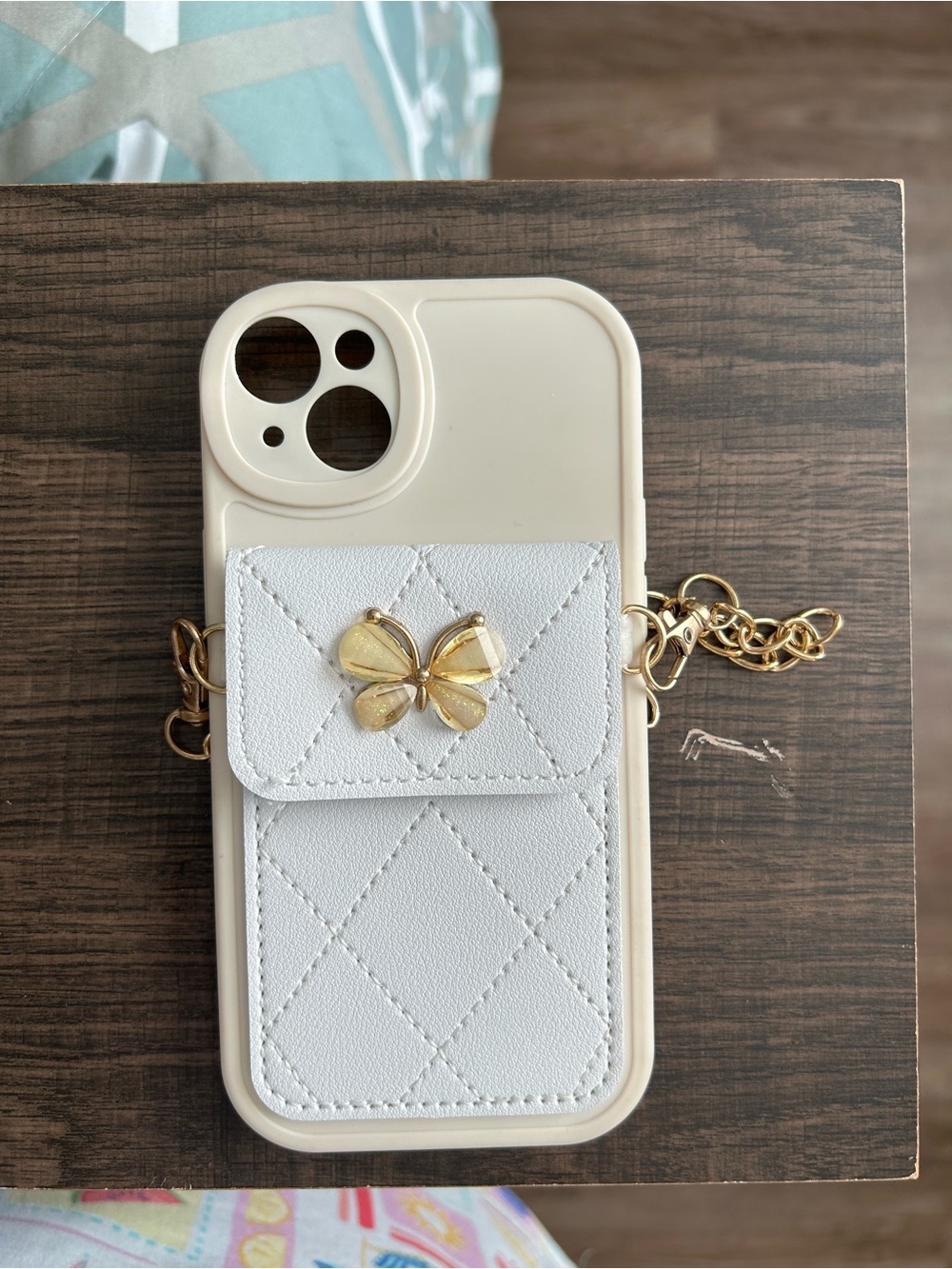 Quilted Butterfly Crossbody Phone Case